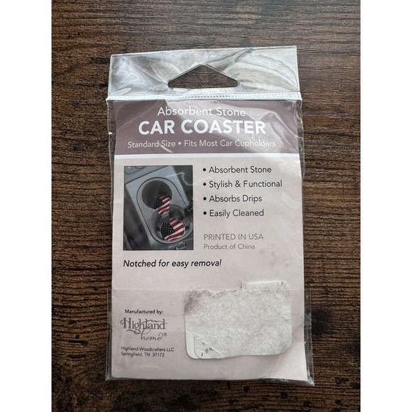 Absorbent Car Coaster Turtle Highland Home Nature Sea NEW In Package - Picture 4 of 4